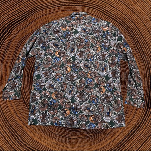 Vintage 1990s Equestrian Button Down - Picture 5 of 6